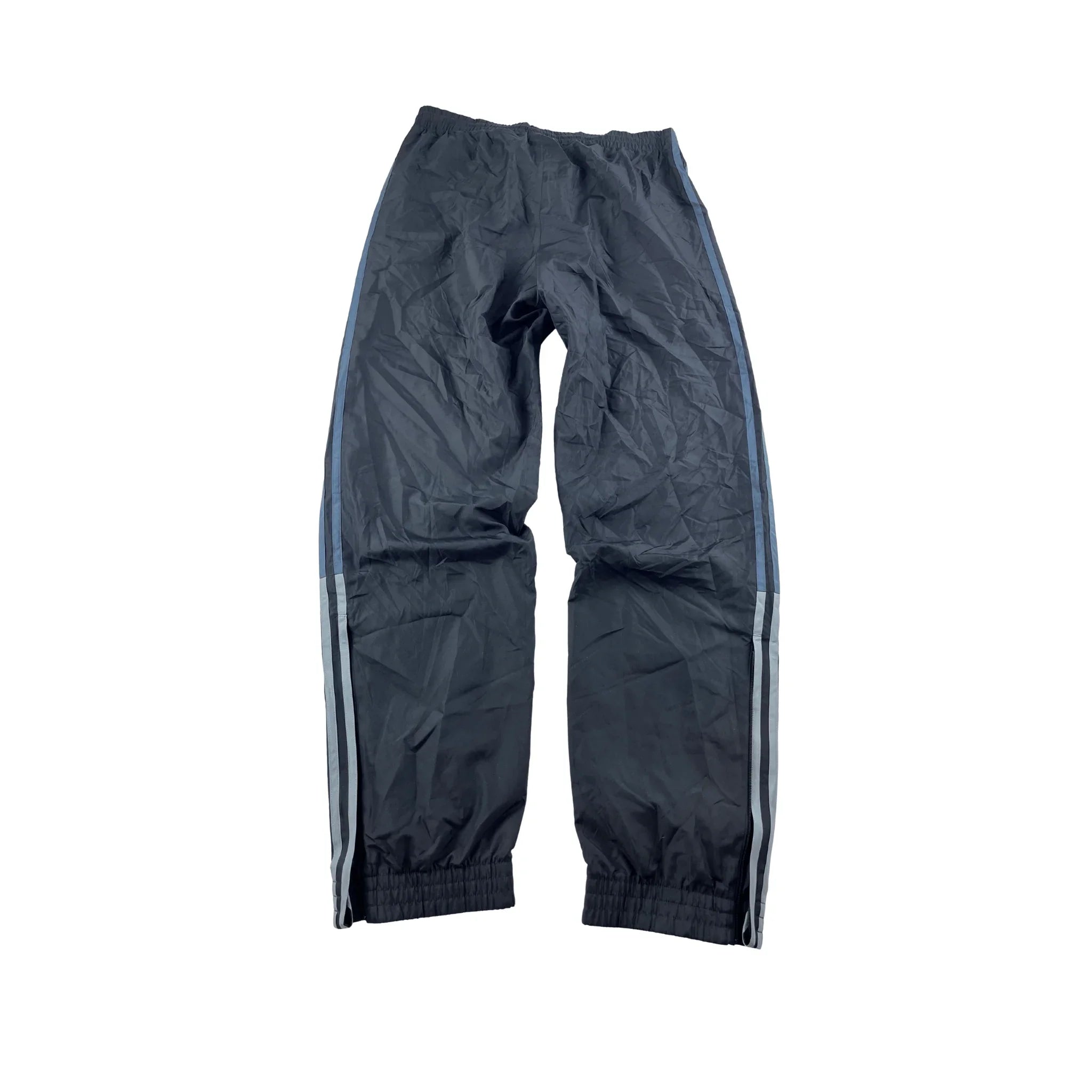 Kickvault Adidas Trackpants Vintage streifen in Schwarz mit elastischem Bund und Beinabschlüssen