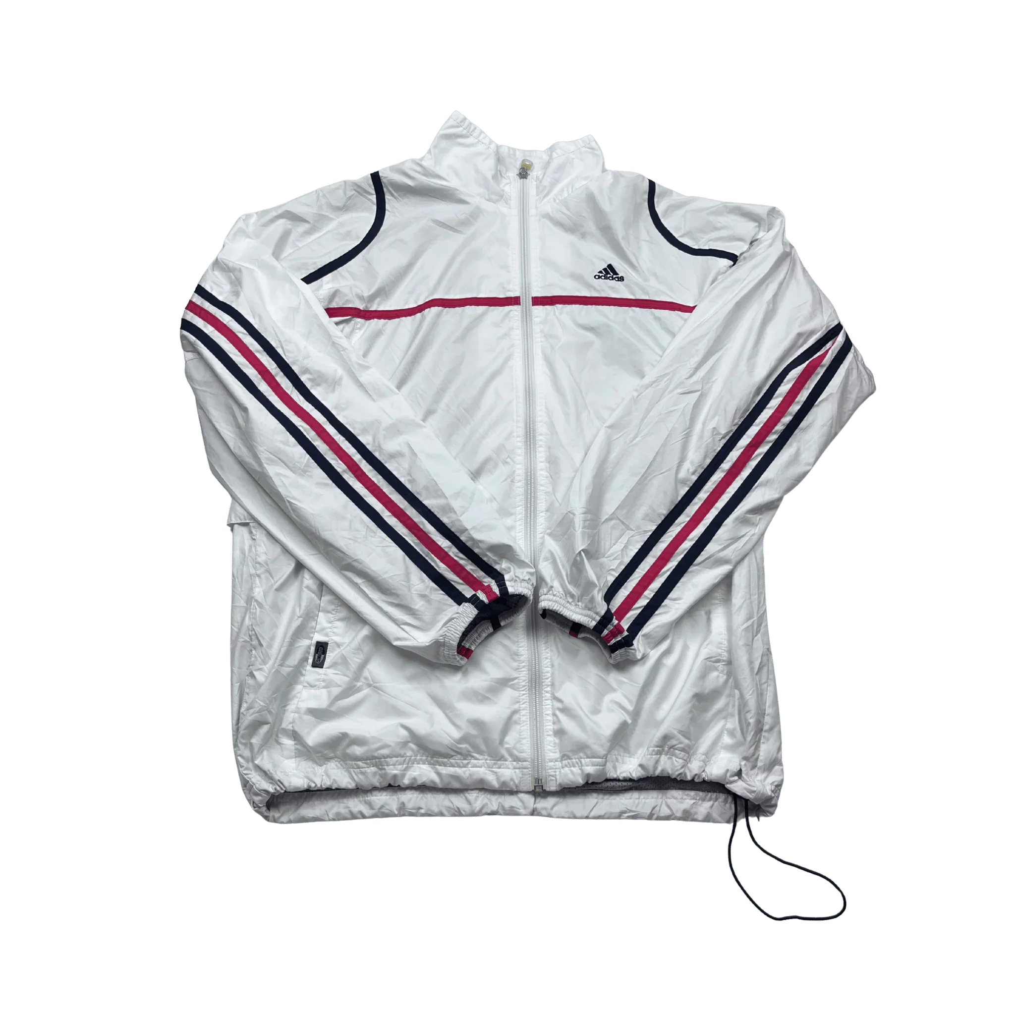 Kickvault adidas trainingsjacke vintage weiße Trainingsjacke mit roten und blauen Streifen