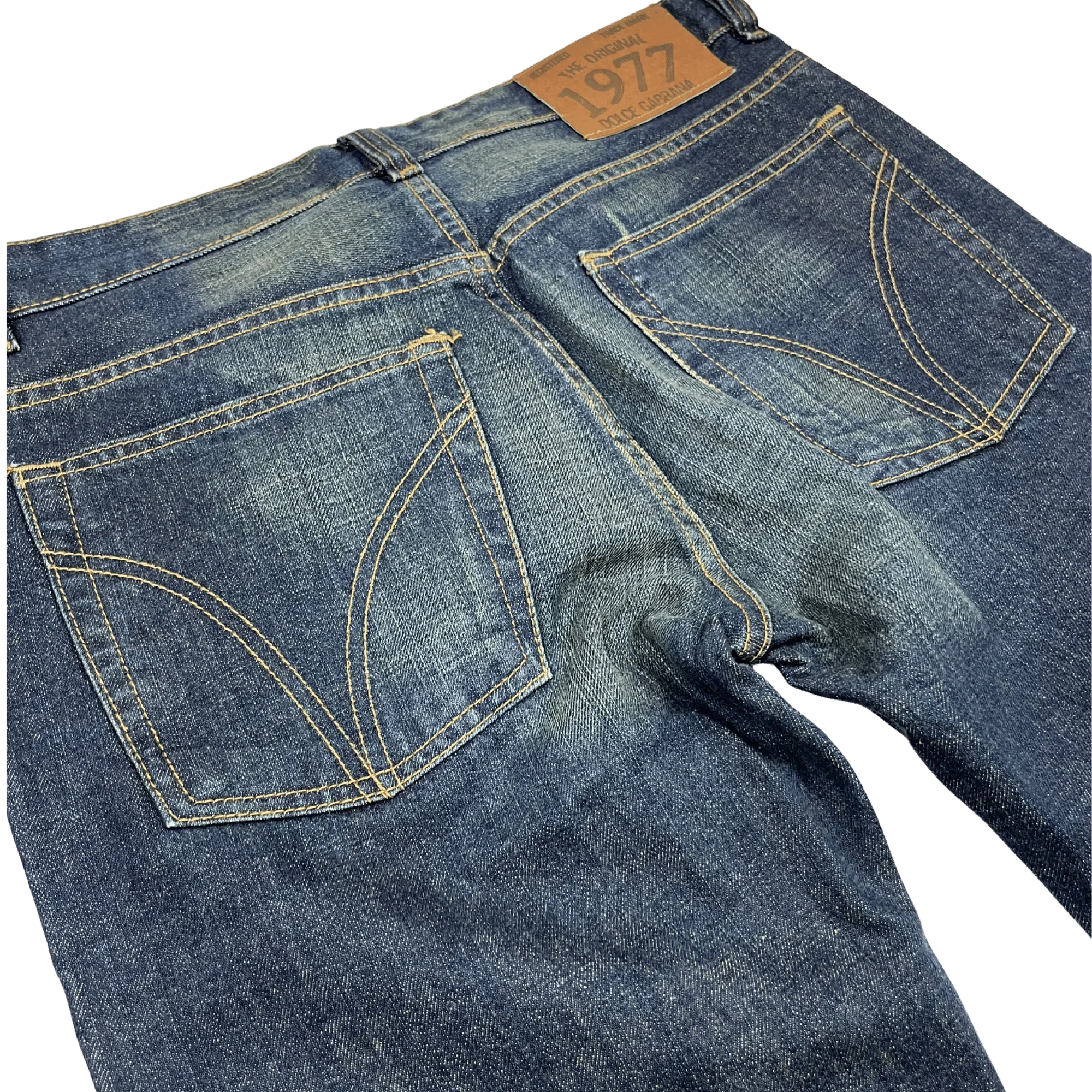 Kickvault Dolce & Gabbana Jeans Vintage Ripped Herrenjeans mit Used-Look und Gesäßtaschen