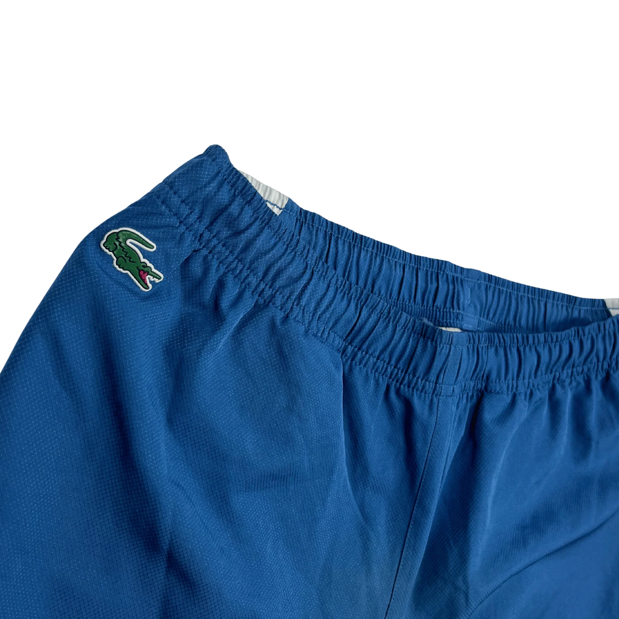 Kickvault Lacoste Trackpants blau S mit elastischem Bund und grünem Krokodil-Logo