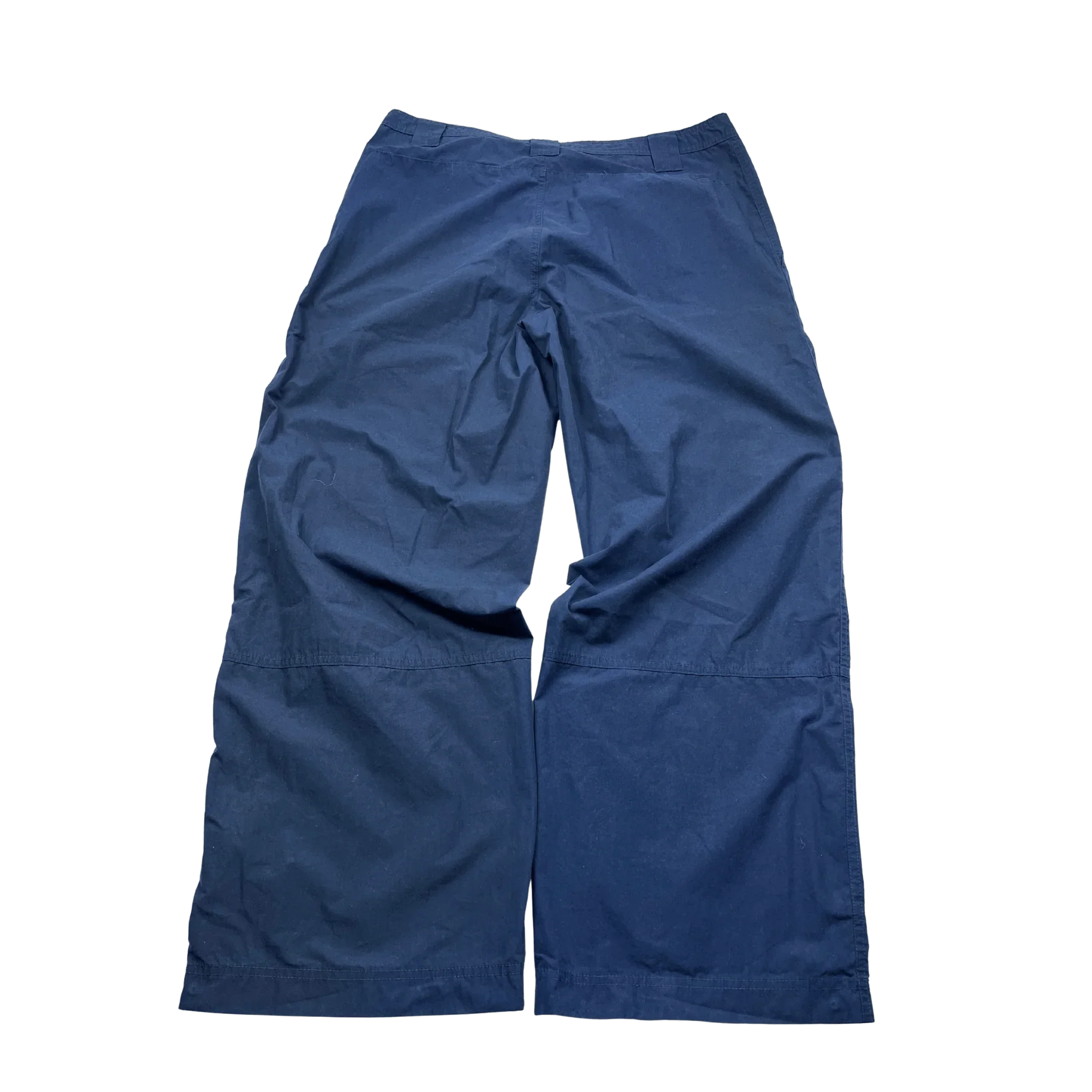 Nike Cargo Trackpants vintage in dunkelblau von Kickvault mit weitem Bein und lockerem Schnitt