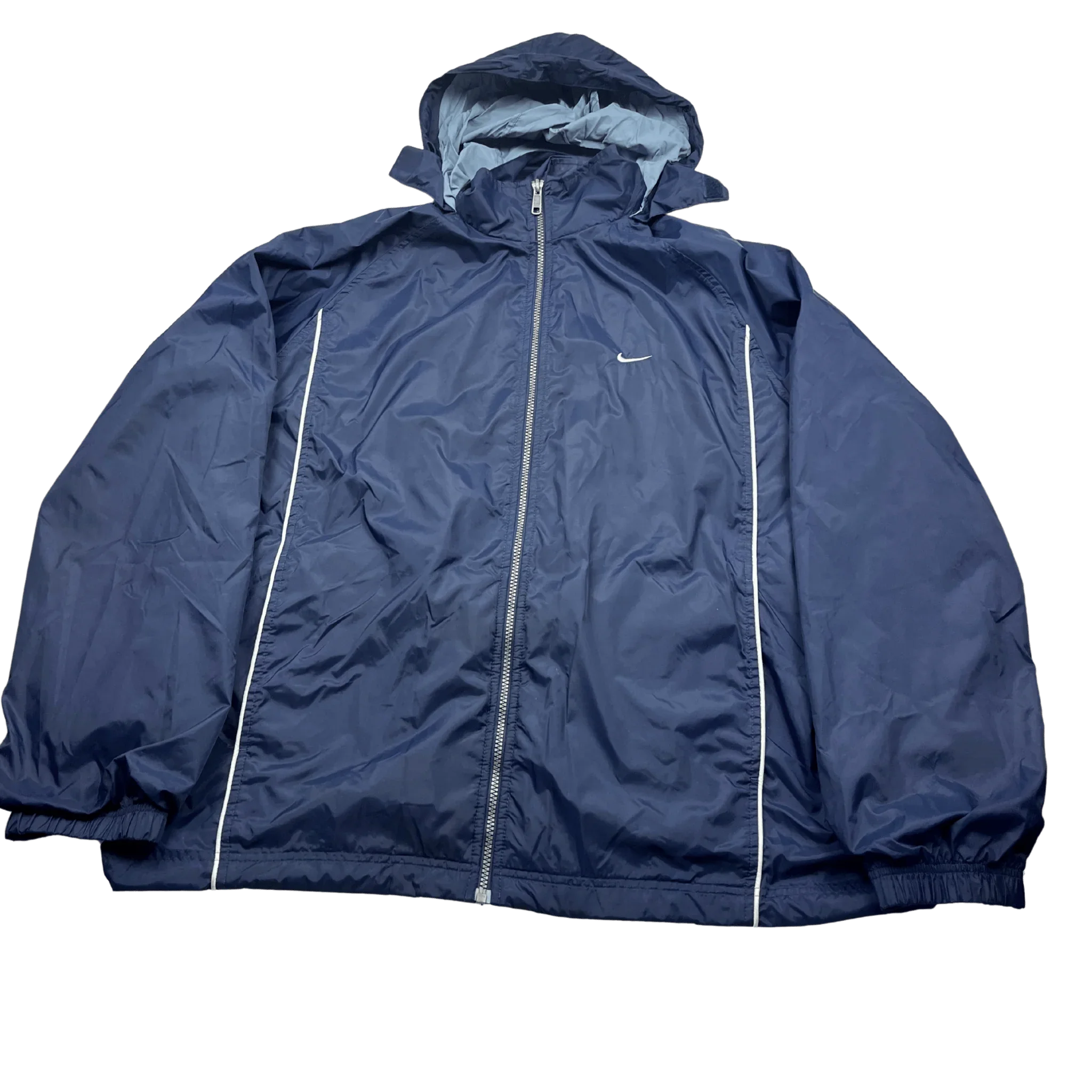 Dunkelblaue originale Nike Track Jacket kaufen mit Kapuze und Reißverschluss von Kickvault
