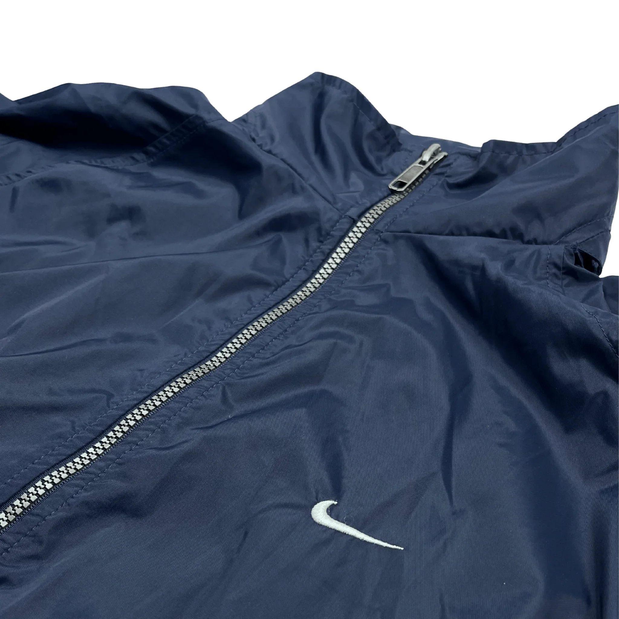 Originale Nike Track Jacket kaufen in Marineblau mit Reißverschluss und weißem Nike Logo von Kickvault
