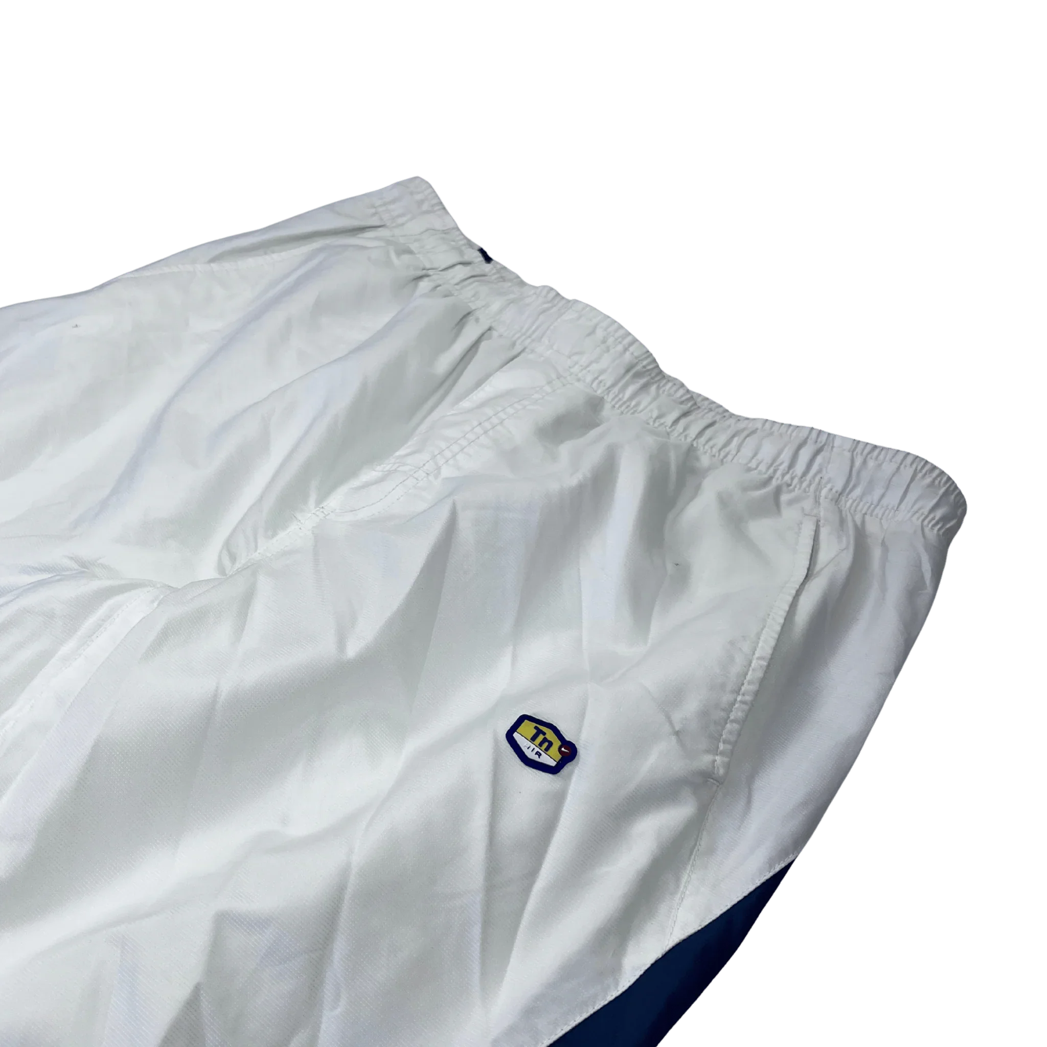 Weiße Nike TN Trackpants vintage rare baggy fit mit elastischem Bund und seitlicher Tasche