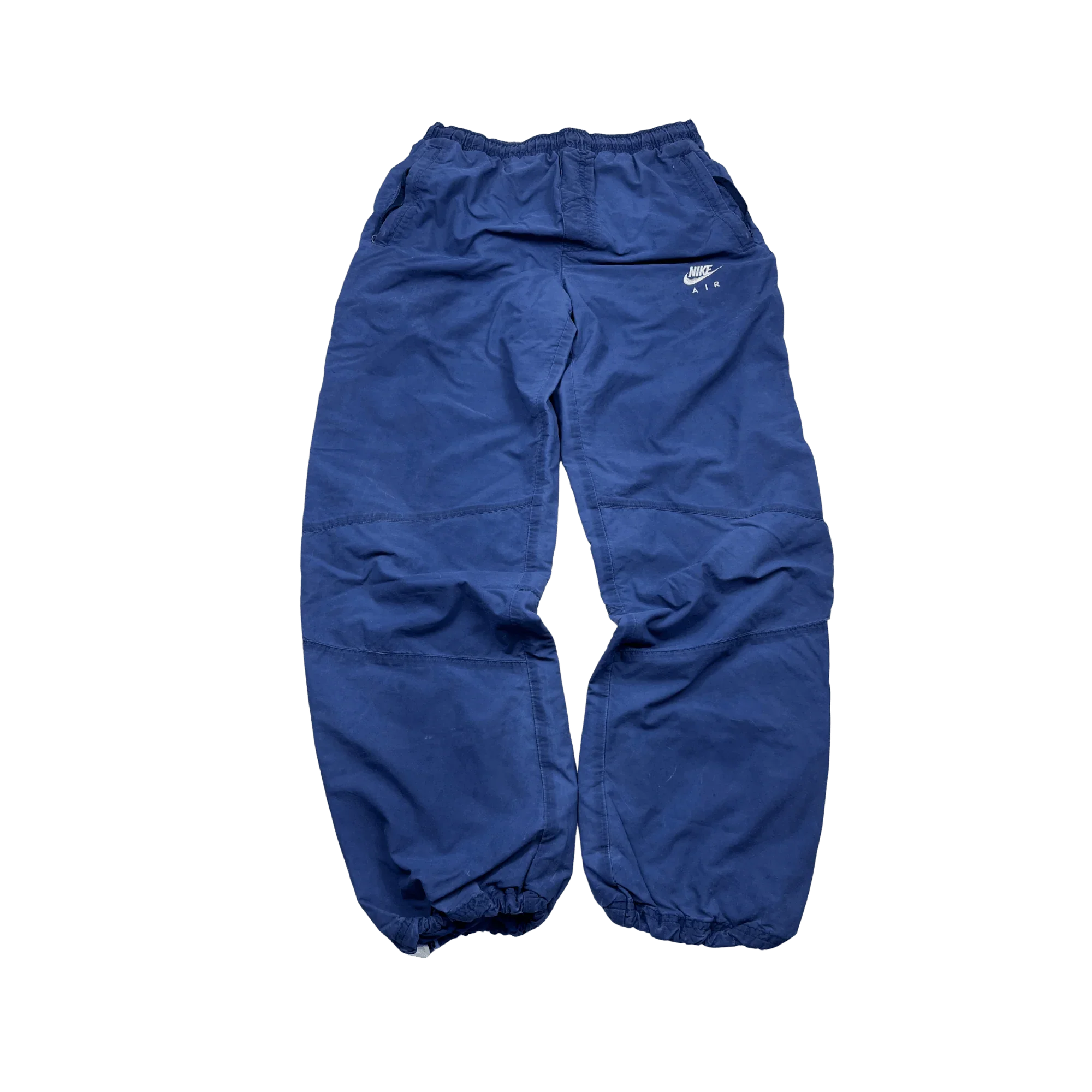 Nike Trackpants Blau Vintage von Kickvault mit elastischem Bund und lockerem Schnitt