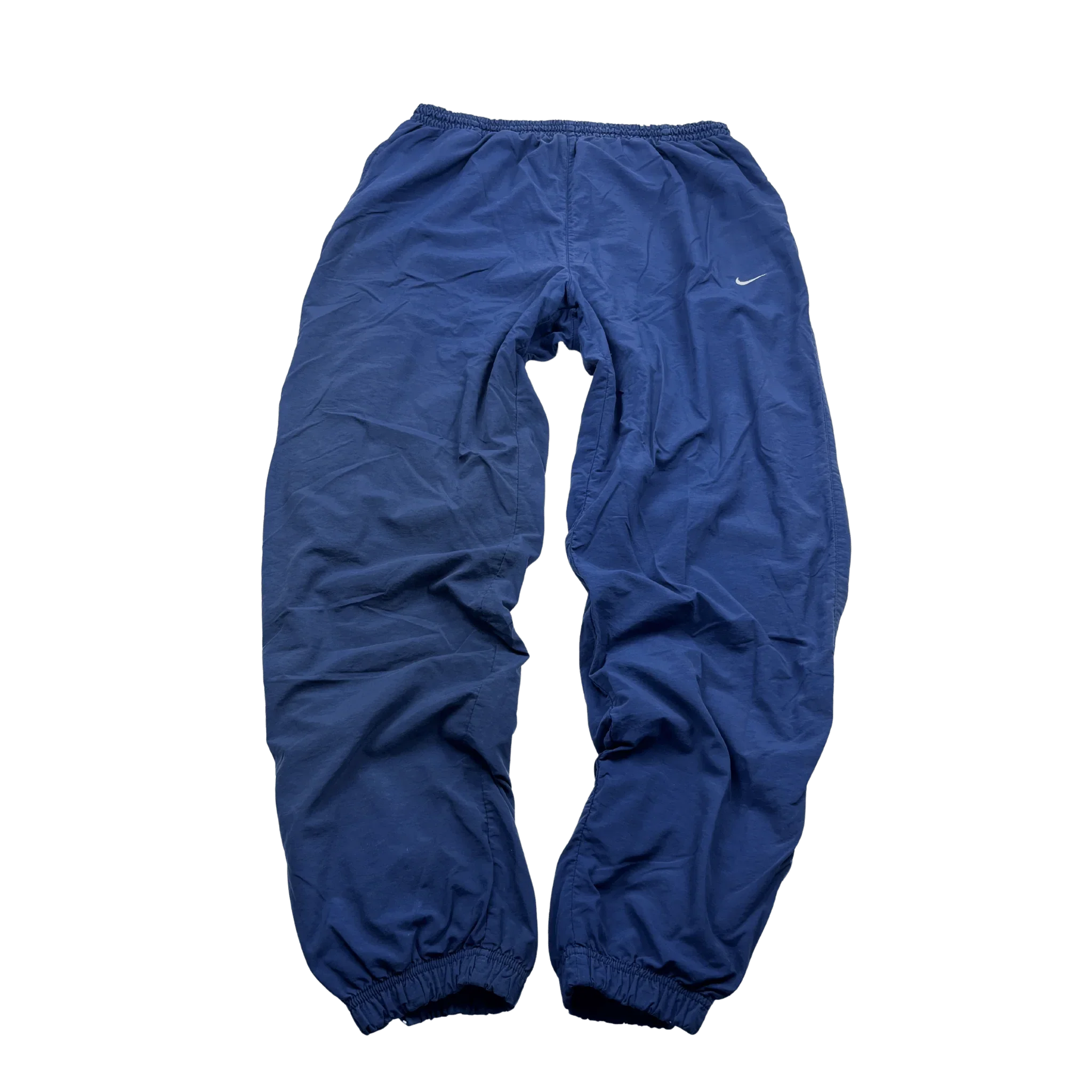 Blaue Nike Trackpants Vintage von Kickvault mit elastischem Bund und Knöchelabschluss