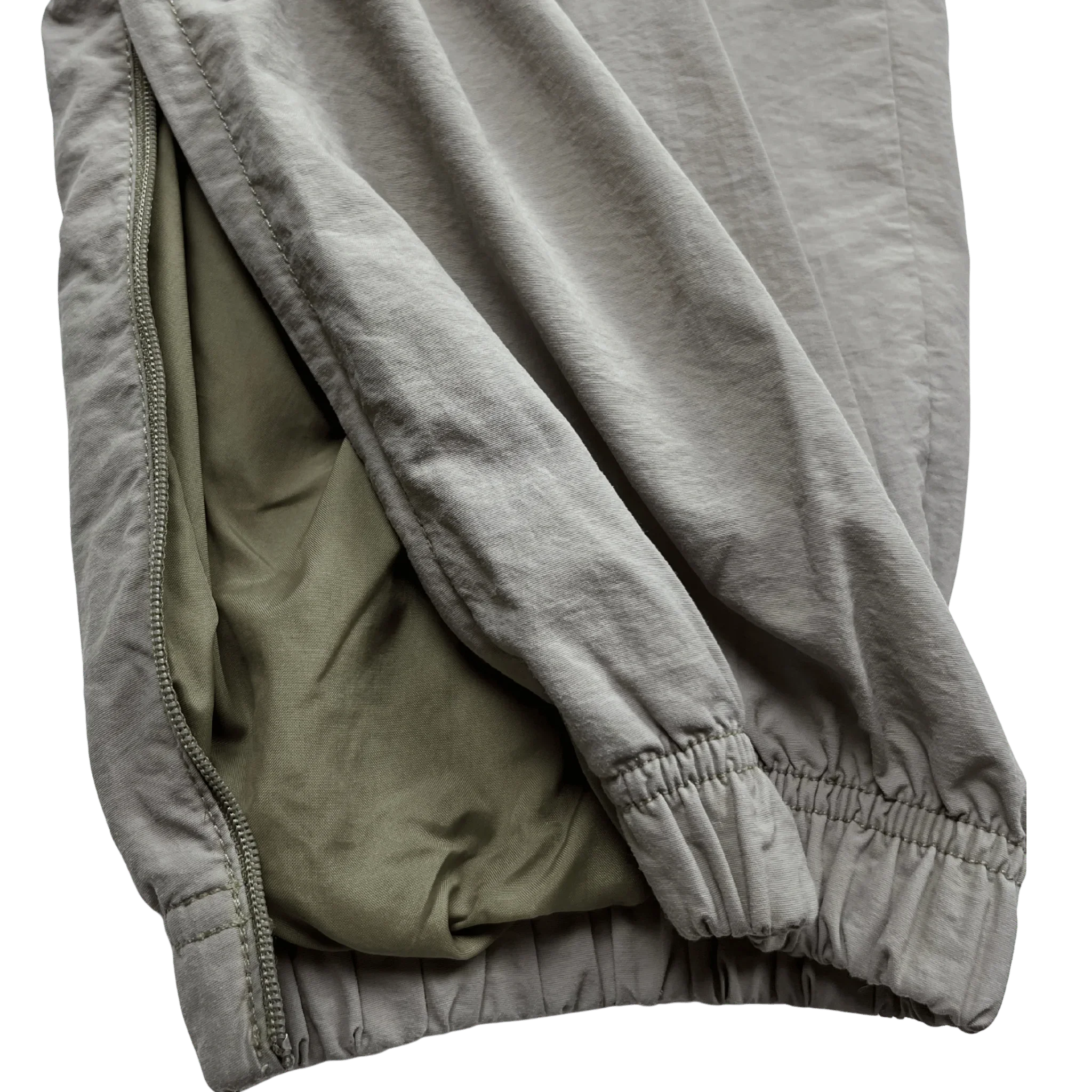 Nike Trackpants Vintage von Kickvault in beige mit Reißverschluss und elastischem Bund