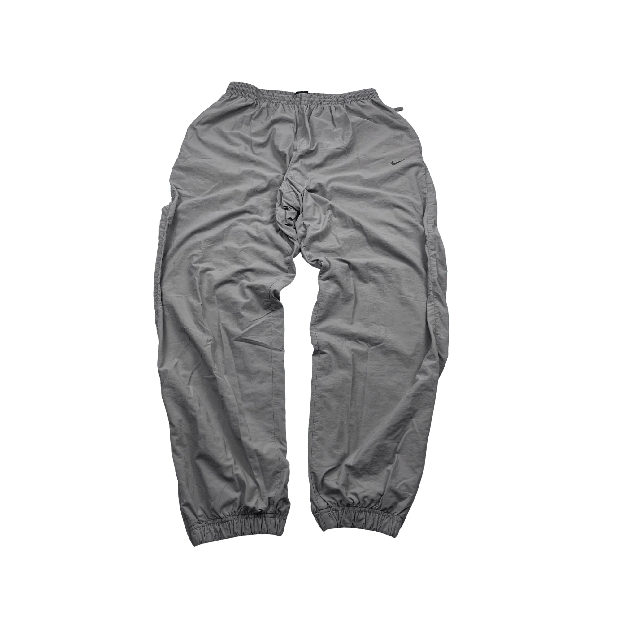 Graue Nike Trackpants Vintage von Kickvault mit elastischem Bund und Bündchen