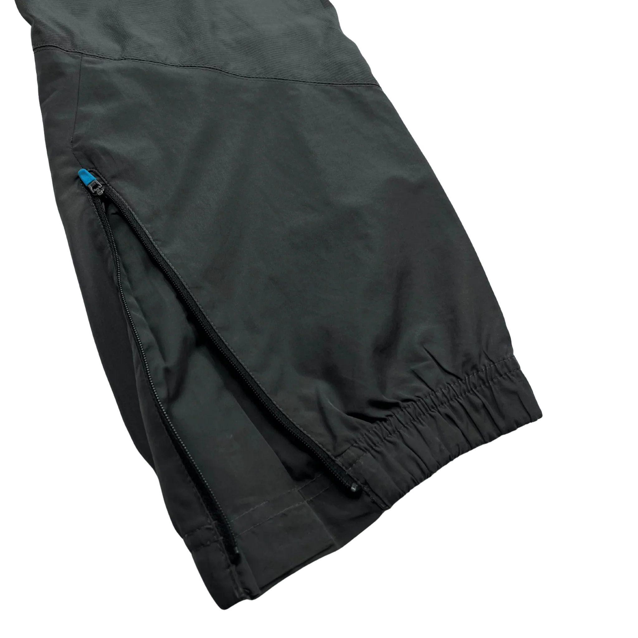 Nike Trackpants Vintage hellblauer swoosh schwarze Trackpants mit Reißverschluss und elastischem Bund