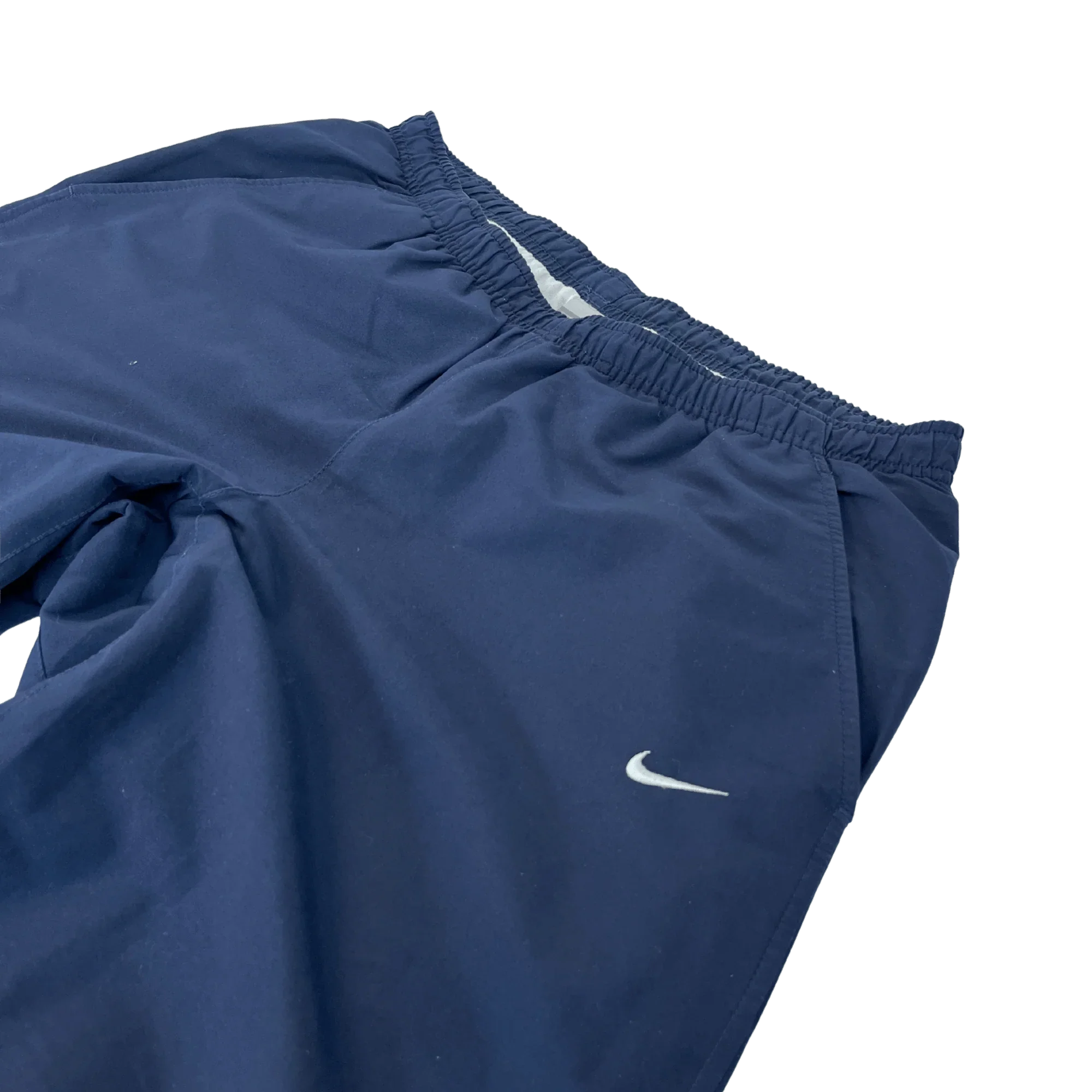 Nike Trackpants Vintage kaufen baggy dunkelblaue Jogginghose mit elastischem Bund von Kickvault