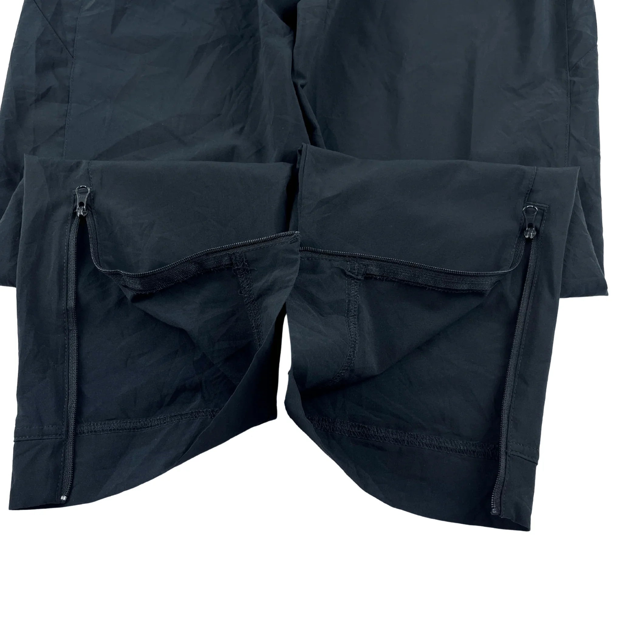 Schwarze Nike Trackpants Vintage schwarz mit Reißverschlüssen an den Beinenden für Komfort