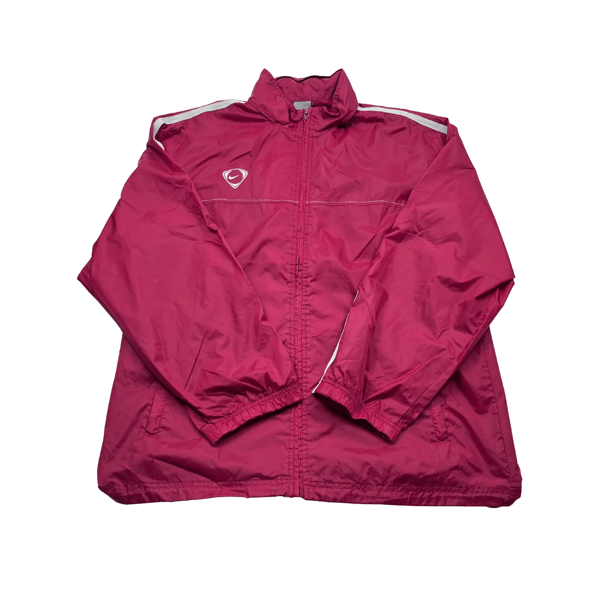 Rosa Nike Trainingsjacke Vintage mit Reißverschluss und elastischen Bündchen von Kickvault