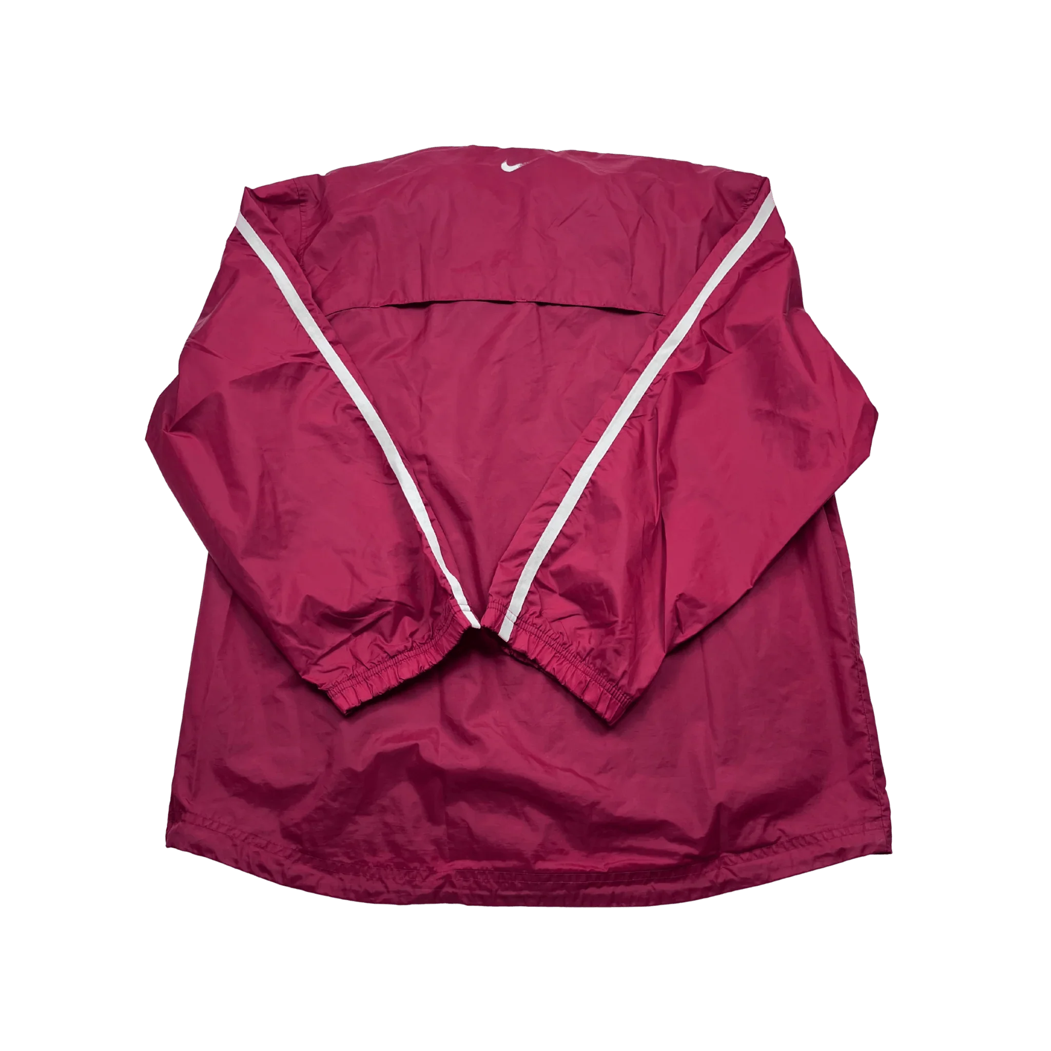 Nike Trainingsjacke Vintage in Dunkelrot mit weißen Streifen und elastischen Bündchen von Kickvault
