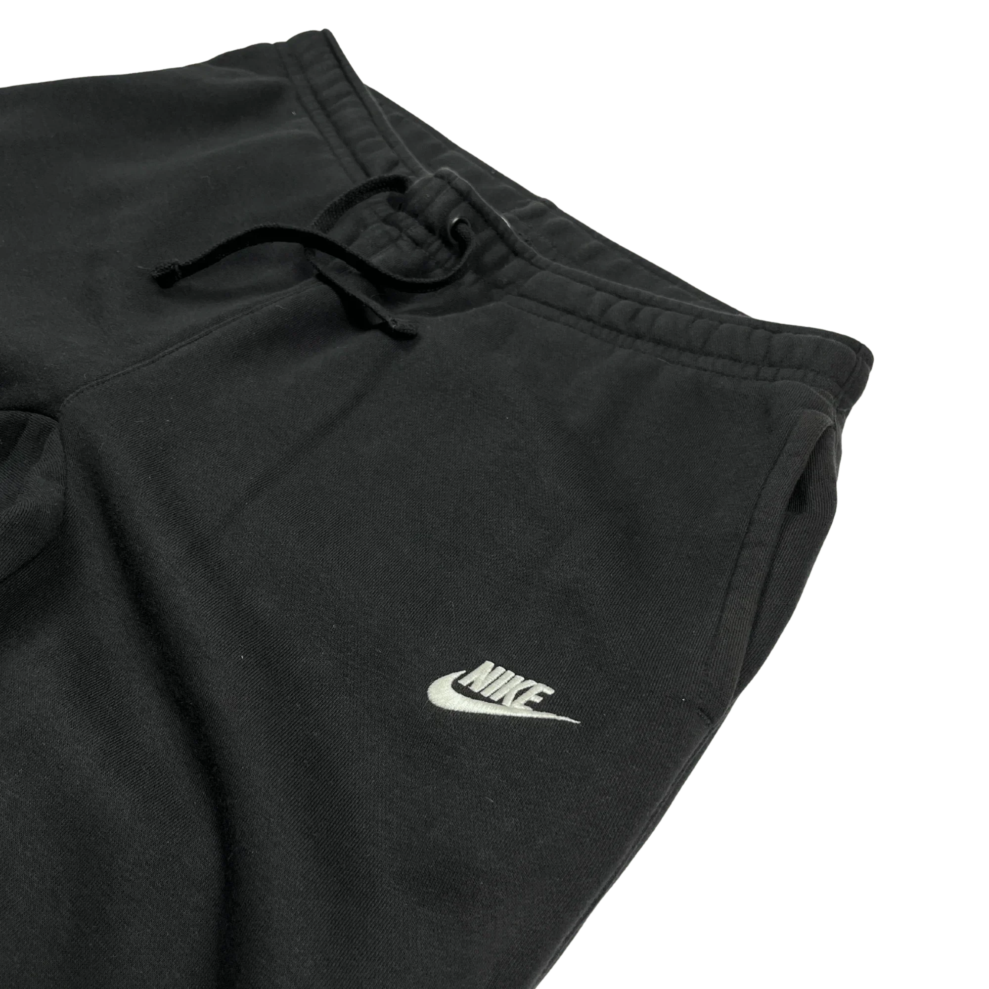 Schwarze Nike Vintage Jogginghose baggy fit open leg mit weißem Nike Logo von Kickvault