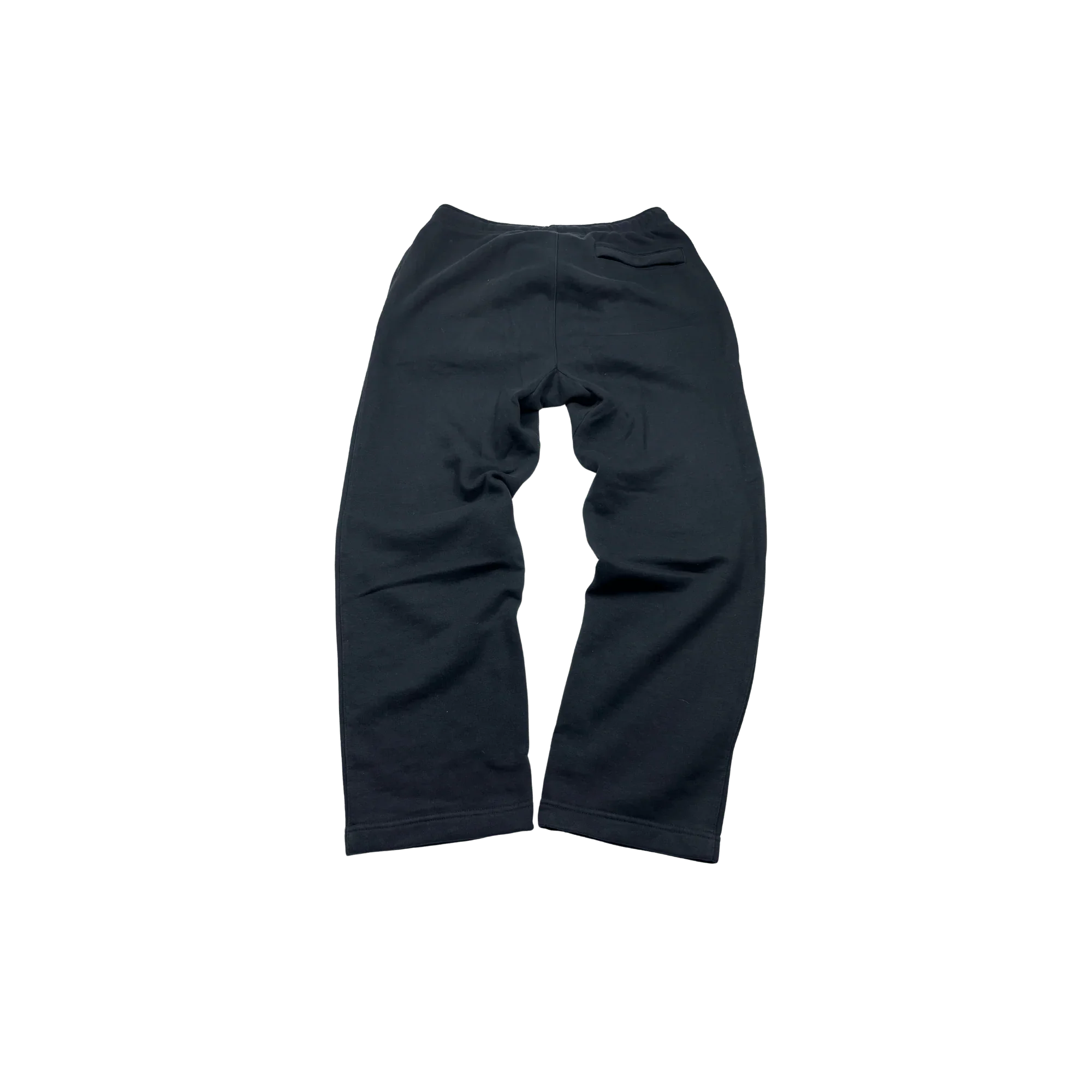 Nike Vintage Jogginghose baggy fit open leg in Schwarz von Kickvault auf schwarzem Hintergrund