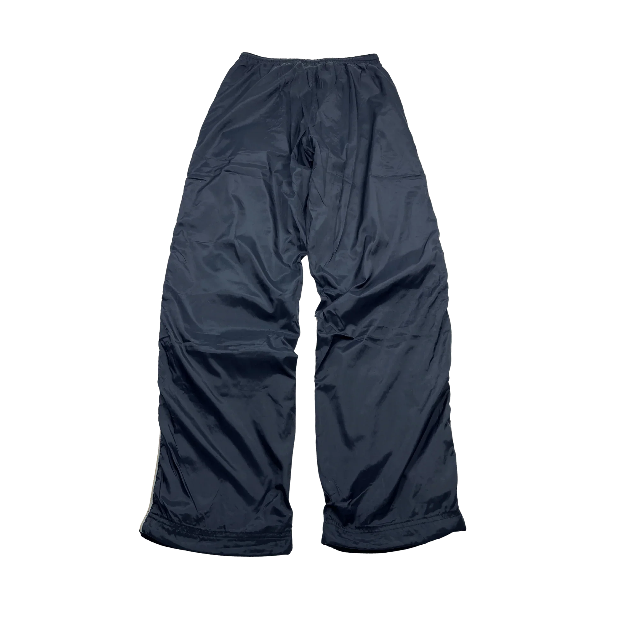 Kickvault nike vintage jogginghose gold streifen baggy fit open leg Trackpants in dunklem Blau