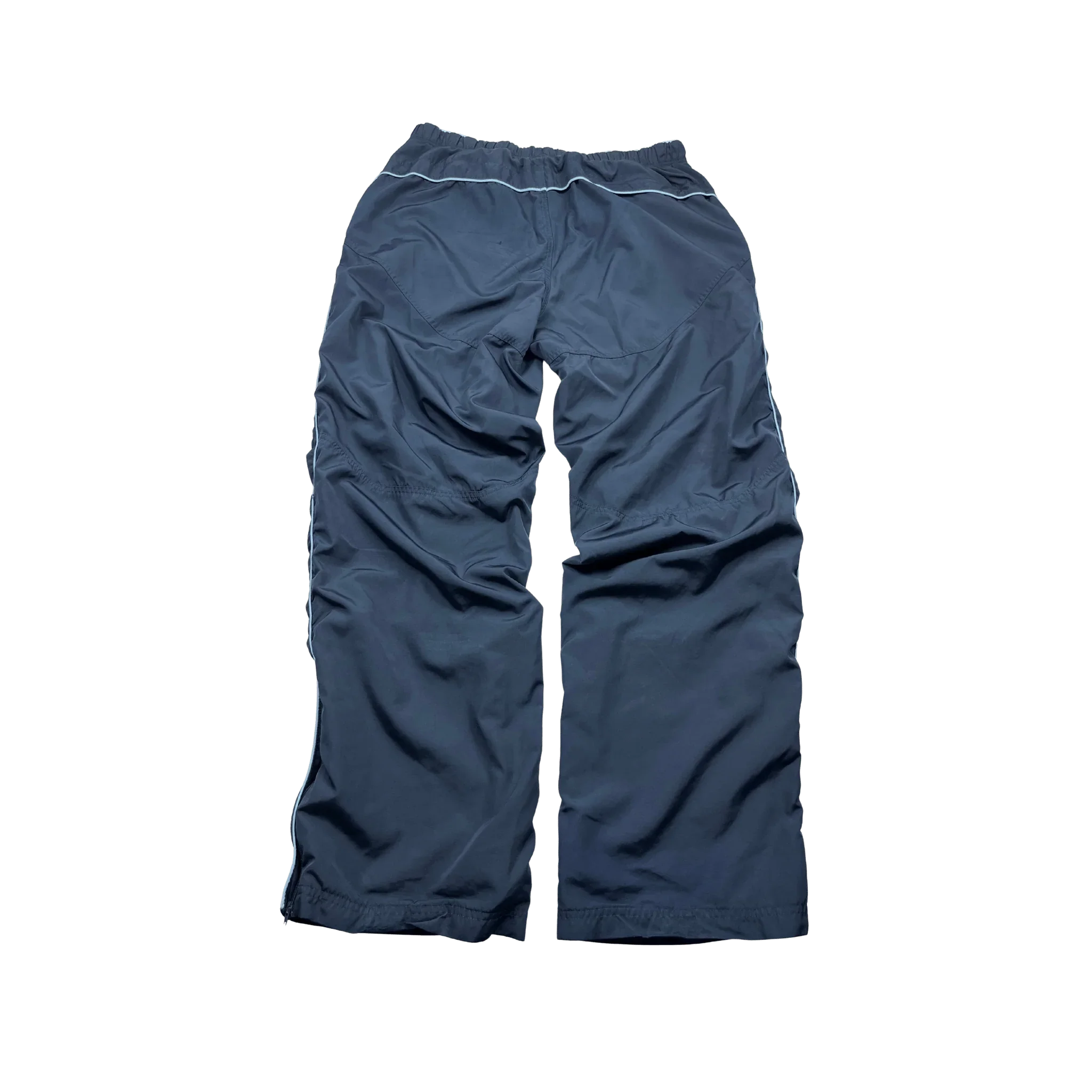 Vintage Streetwear nike trackpants blau von Kickvault mit elastischem Bund und lockerer Passform