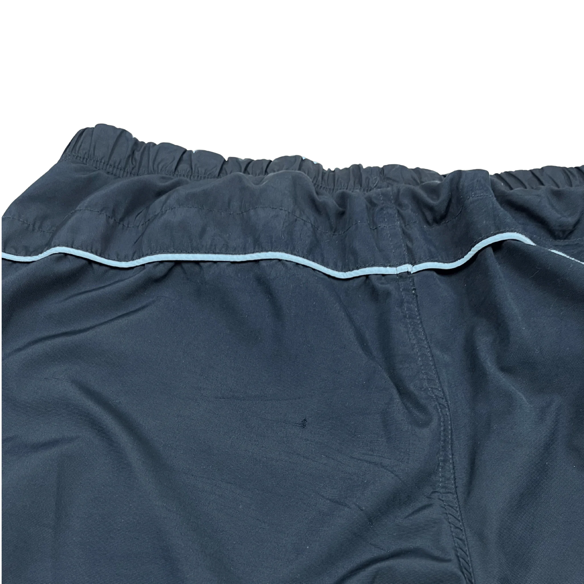 Vintage Streetwear nike trackpants blau von Kickvault mit elastischem Bund und hellblauer Naht