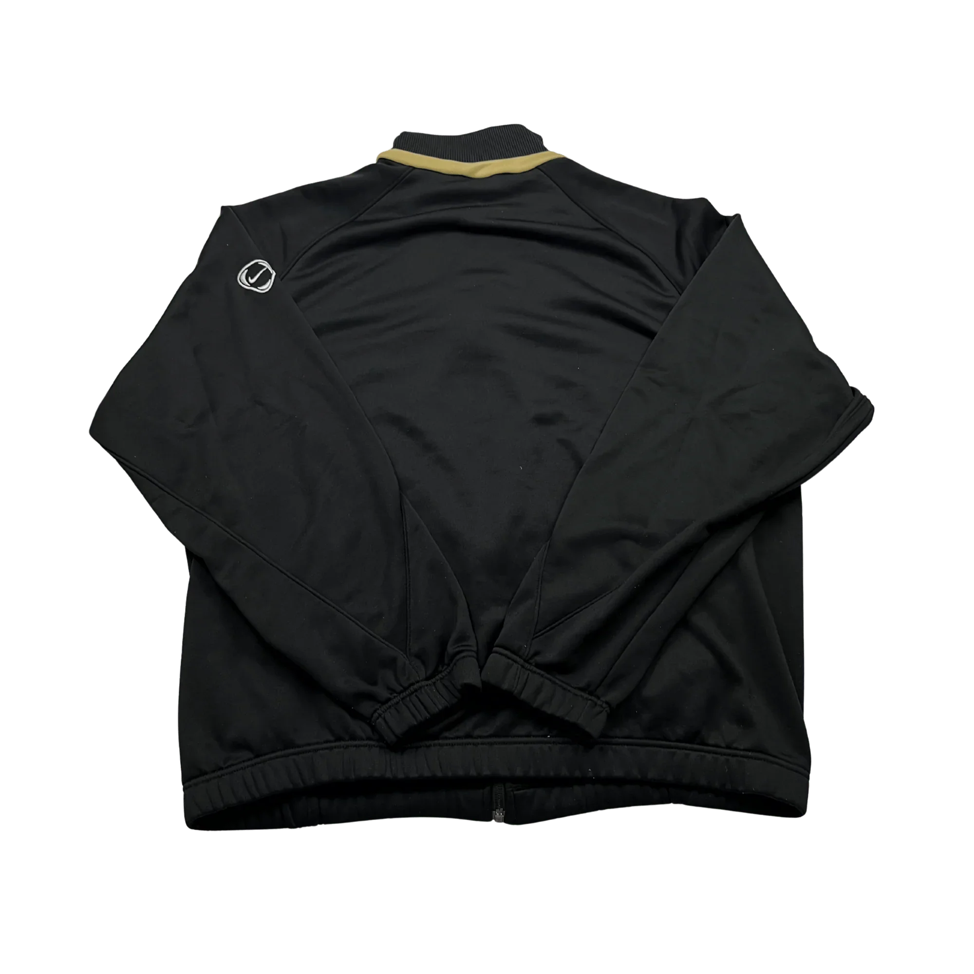 Nike Vintage Trainingsjacke oversize schwarz von Kickvault mit elastischen Bündchen und Retro-Design