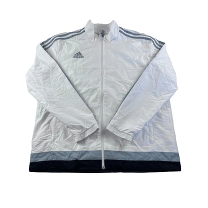 Adidas Track Jacket vintage jacke weiß 90er baggy trainingsfit leichte Trainingsjacke mit Reißverschluss