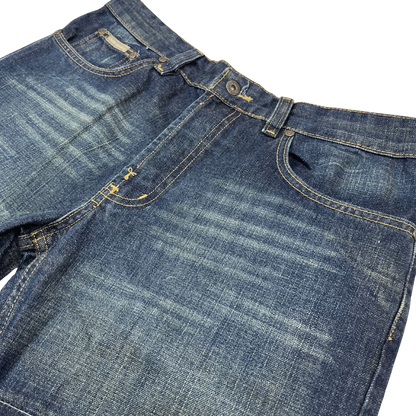 Kickvault Dolce & Gabbana Jeans Vintage Ripped aus blauem Denim mit Used-Look und Kleidertaschen