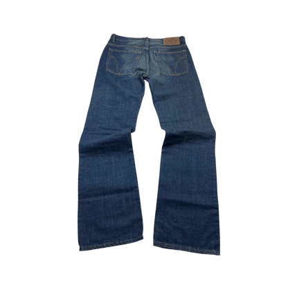 Kickvault Dolce & Gabbana Jeans Vintage Ripped in blauer Washed Denim mit weiter Beinpassform