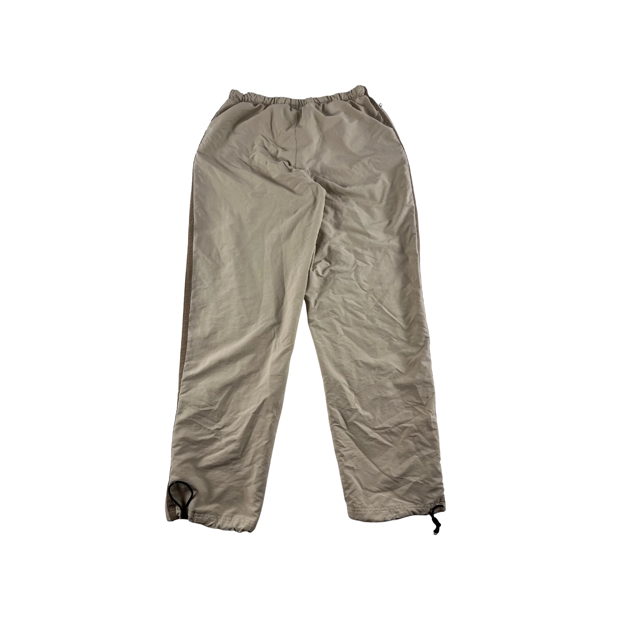 Baggy Nike Trackpants Vintage Sandfarben von Kickvault mit elastischem Bund und lockerem Schnitt