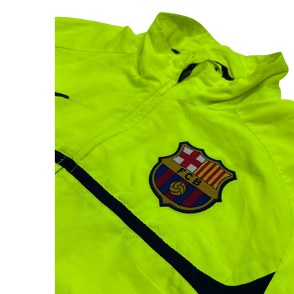 Nike Barcelona Trainingsjacke vintage in leuchtendem Gelb mit Vereinswappen und hochwertigem Material