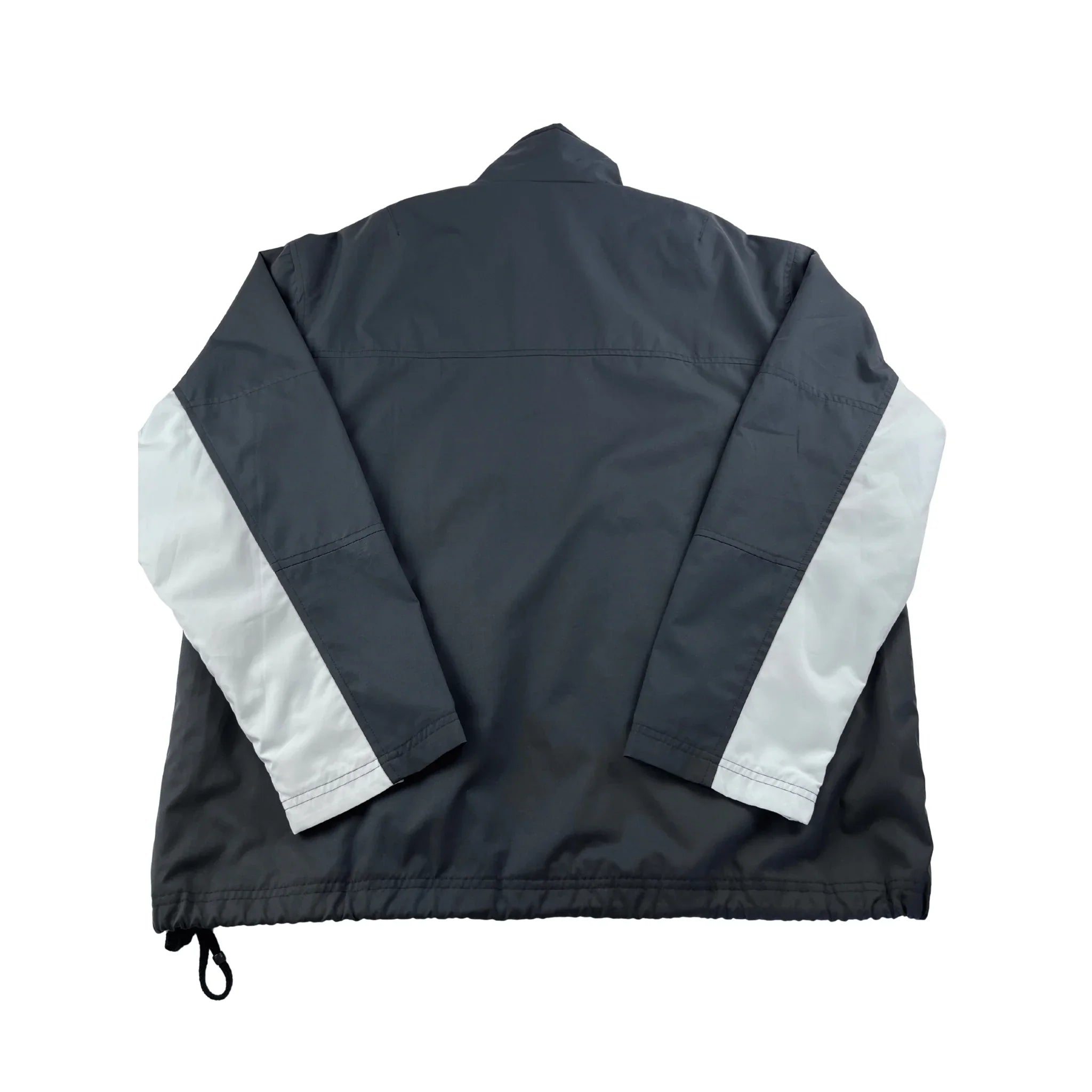 Nike Jacke Vintage Grau Basic fit mit kontrastierenden weißen Ärmeln und elastischem Saum