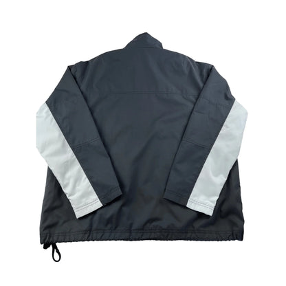Nike Jacke Vintage Grau Basic fit mit kontrastierenden weißen Ärmeln und elastischem Saum
