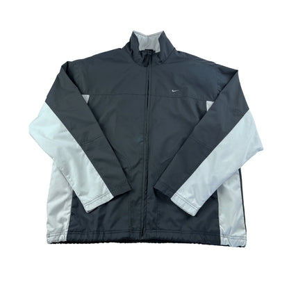 Nike Jacke Vintage Grau Basic fit Trainingsjacke mit Reißverschluss und zwei Farben