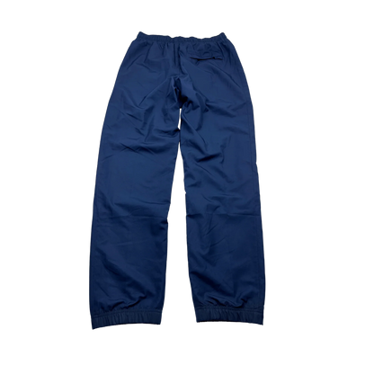 Nike Trackpants Vintage Blau Baggy Offenes Bein von Kickvault in dunklem Blau mit elastischem Bund
