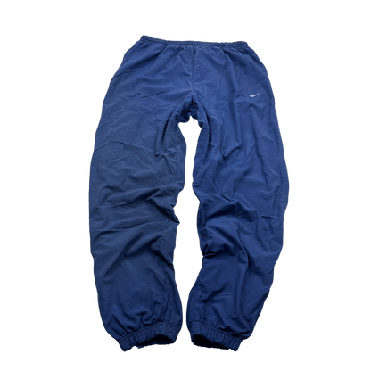 Blaue Nike Trackpants Vintage von Kickvault mit elastischem Bund und Knöchelabschluss