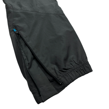 Nike Trackpants Vintage hellblauer swoosh schwarze Trackpants mit Reißverschluss und elastischem Bund