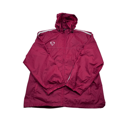 Nike Trainingsjacke Vintage in Bordeauxrot mit Kapuze und reflektierenden Details von Kickvault