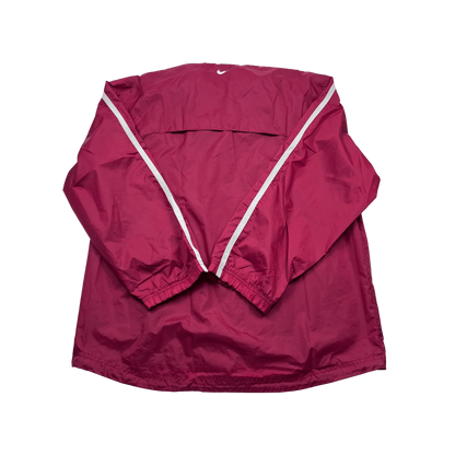 Nike Trainingsjacke Vintage in Dunkelrot mit weißen Streifen und elastischen Bündchen von Kickvault