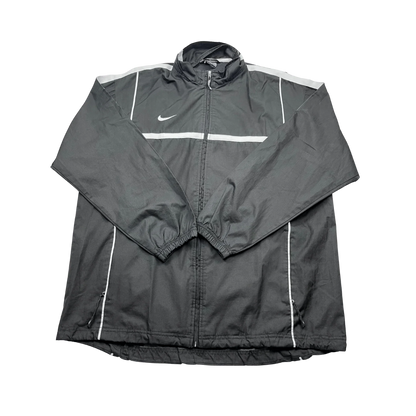 Nike Trainingsjacke Vintage in Schwarz mit weißen Akzenten und Reißverschluss von Kickvault