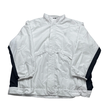 Nike Trainingsjacke Vintage von Kickvault in Weiß mit schwarzem Seitenstreifen und Reißverschluss