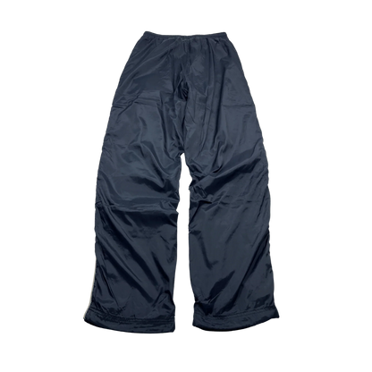Kickvault nike vintage jogginghose gold streifen baggy fit open leg Trackpants in dunklem Blau