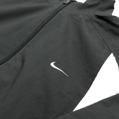 Nike Vintage Trainingsjacke grau weiß blau mit Reißverschluss und weißem Nike-Logo von Kickvault