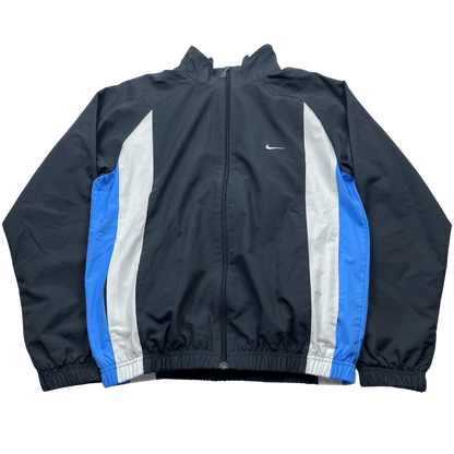 Nike Vintage Trainingsjacke grau weiß blau aus der Kickvault Kollektion mit Reißverschluss