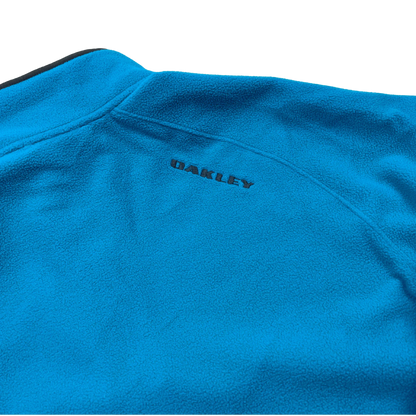 Kickvault Oakley Hoodie Blau Herren Halfzip aus weichem Fleece mit Logo auf der Rückseite