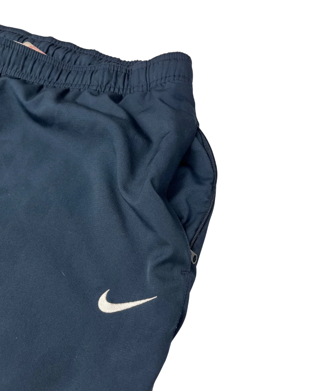 Vintage Nike Trackpants black open leg white swoosh schwarze Trainingshose mit weißem Swoosh von Nike