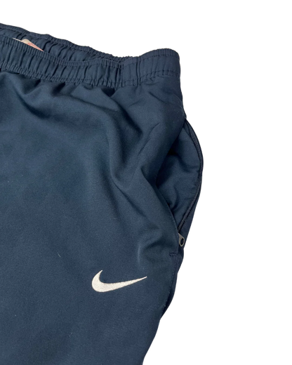 Vintage Nike Trackpants black open leg white swoosh schwarze Trainingshose mit weißem Swoosh von Nike